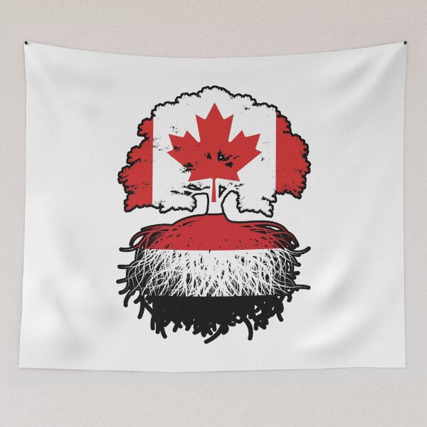 Item preview, Yemen Yemeni Canadian Canada Tree Roots Flag designed and sold by FlagX.