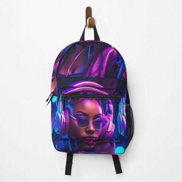 Item preview, Black woman listening to music on headphones designed and sold by Cookbeat.