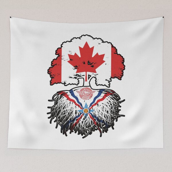 Item preview, Assyria Assyrian Canadian Canada Tree Roots Flag designed and sold by FlagX.
