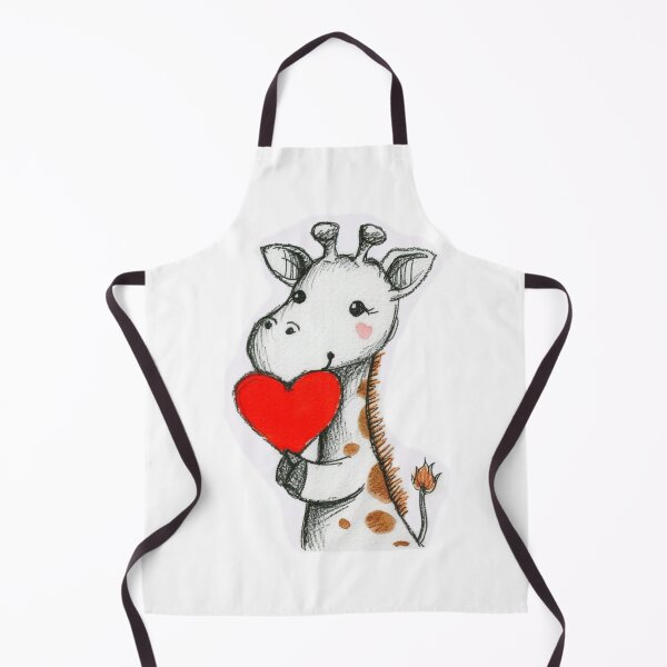Item preview, Cute Giraffe Baby with Red Heart designed and sold by KawaiiArtStyle.