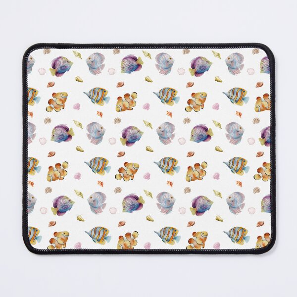 Item preview, sea ​​pattern, sea, ocean, fish, shells, underwater world, coral reefs, red sea, sea fish, pattern, aesthetics, design, watercolor designed and sold by Tetiana Pohurska.