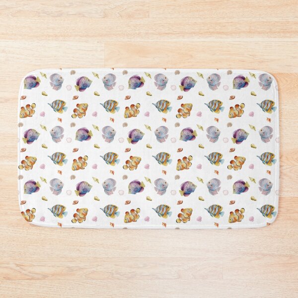Item preview, sea ​​pattern, sea, ocean, fish, shells, underwater world, coral reefs, red sea, sea fish, pattern, aesthetics, design, watercolor designed and sold by Tetiana Pohurska.