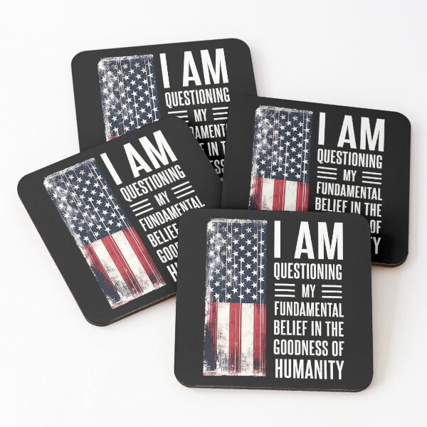 Item preview, Distressed Flag Questioning Humanity’s Goodness Post Election designed and sold by Designer-Girl.