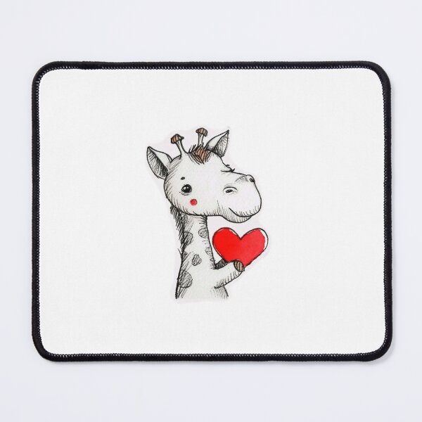 Item preview, Cute Giraffe Baby with Red Heart designed and sold by KawaiiArtStyle.