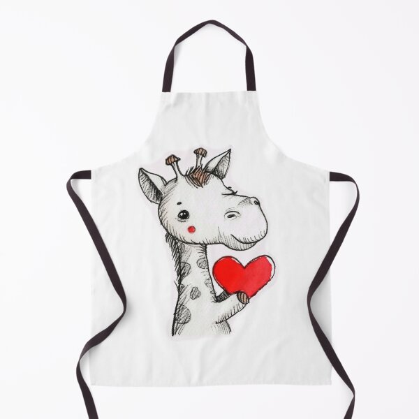 Item preview, Cute Giraffe Baby with Red Heart designed and sold by KawaiiArtStyle.