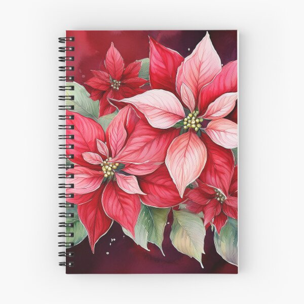Item preview, poinsettia on a red background designed and sold by Valentina-V.