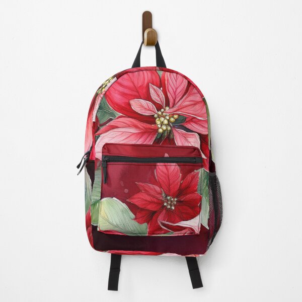 Item preview, poinsettia on a red background designed and sold by Valentina-V.