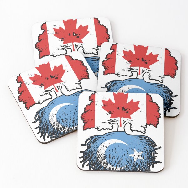 Item preview, East Turkistan Uyghur Canadian Canada Tree Roots Flag designed and sold by FlagX.