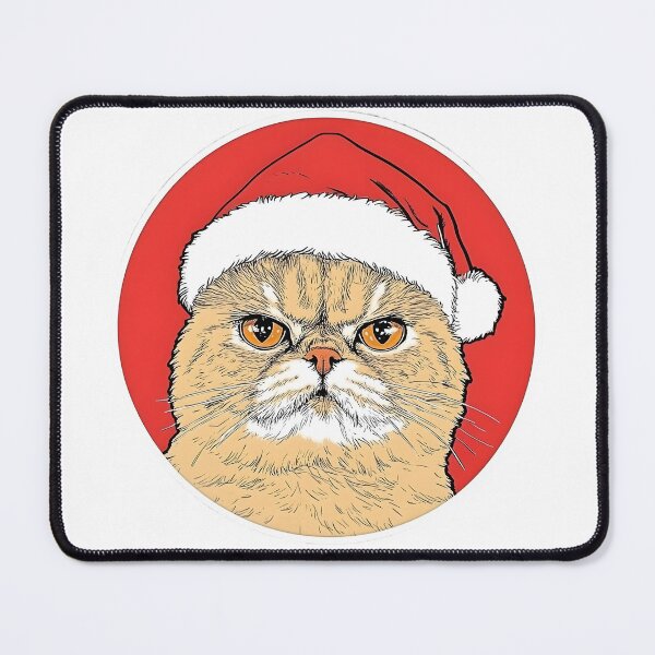 Item preview, Angry Christmas Santa Cat designed and sold by CoolMantras.