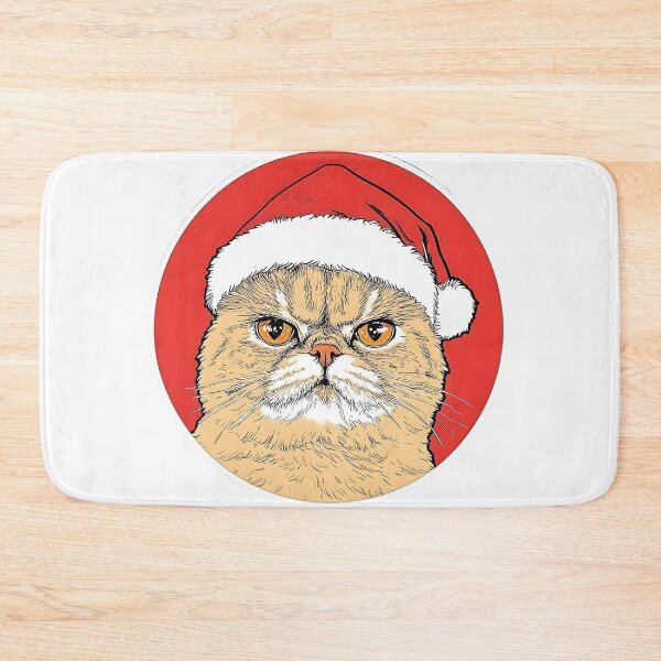 Item preview, Angry Christmas Santa Cat designed and sold by CoolMantras.