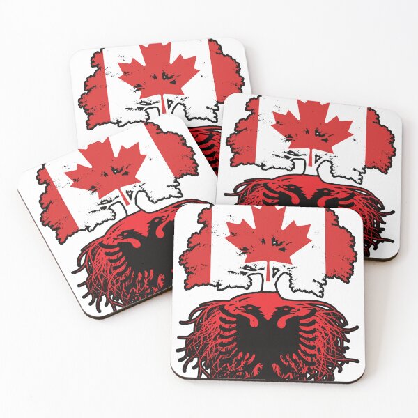 Item preview, Albania Albanian Canadian Canada Tree Roots Flag designed and sold by FlagX.