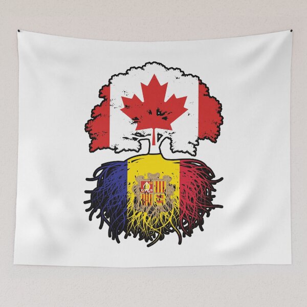 Item preview, Andorra Andorran Canadian Canada Tree Roots Flag designed and sold by FlagX.