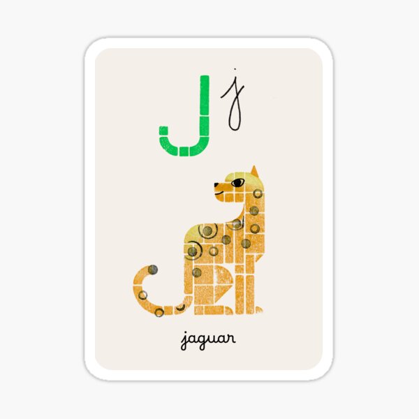 Item preview, Letter J - Jaguar - animal alphabet book designed and sold by so-tab.