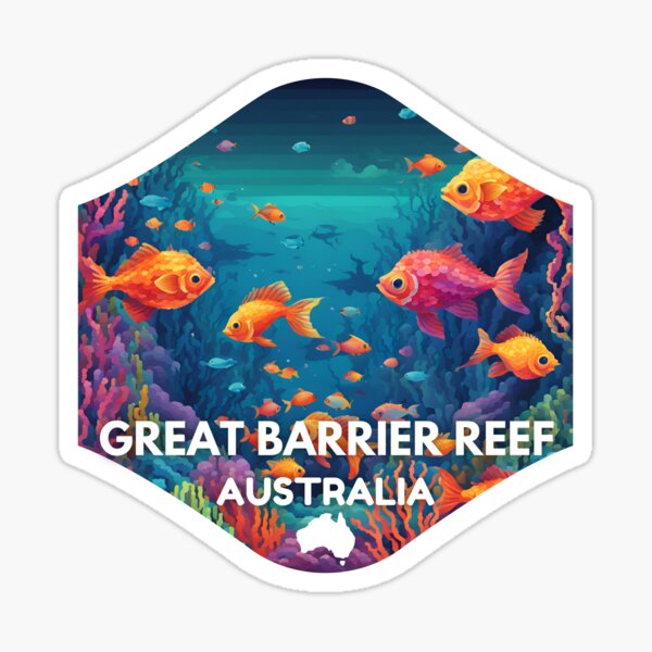 Item preview, Great Barrier Reef Australia Ecotourism Art Badge designed and sold by KIST99.