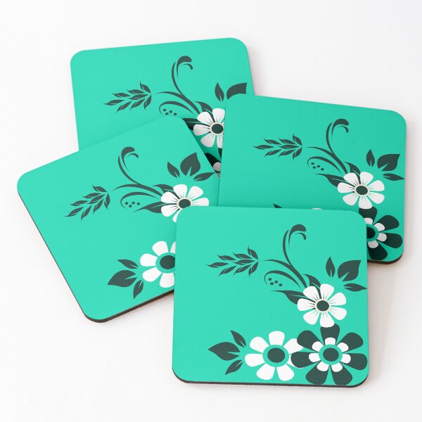 Item preview, Decorative Teal Flower And Swirls designed and sold by studioart.