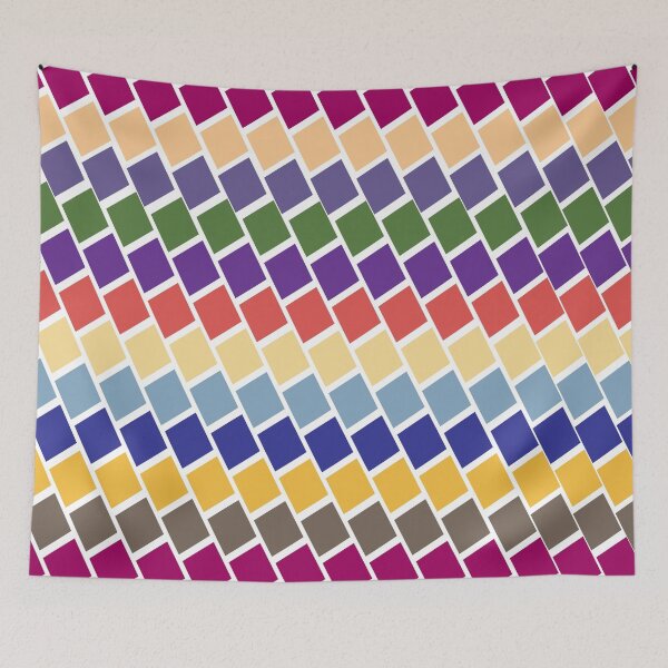 Item preview, Multi-colored diagonal square pattern designed and sold by wonghong.