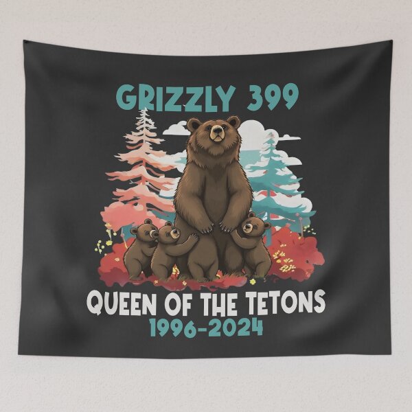 Item preview, Queen Of The Tetons Grizzly 399 National Park 1996-2024 designed and sold by Colorfulman.