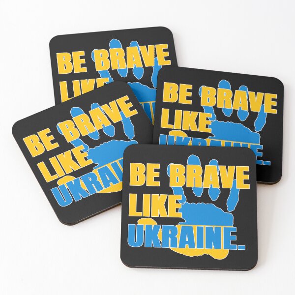 Item preview, Be Brave Like Ukraine Handprint - Ukrainian Support Art Print designed and sold by cabana.space.