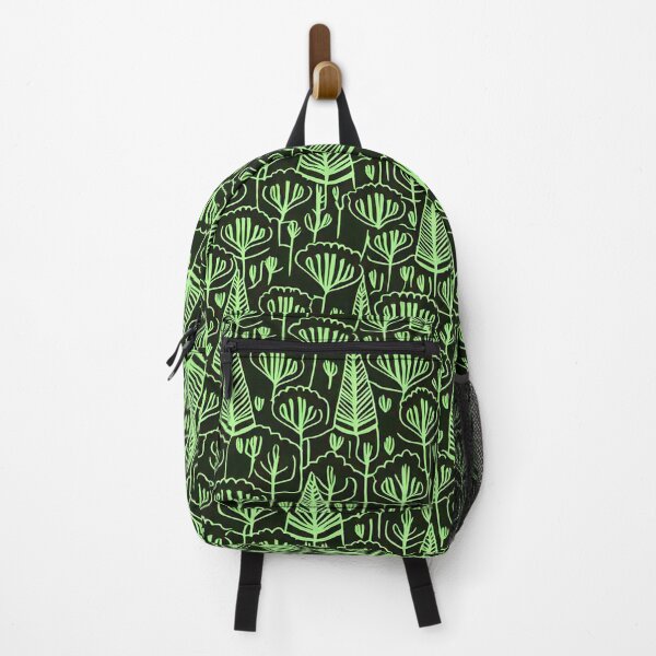 Item preview, Beautiful, winter, dense forest/ black background and green. designed and sold by My-fake-places.