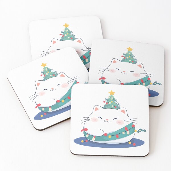 Item preview, Cute Christmas Tree Cat designed and sold by CoolMantras.