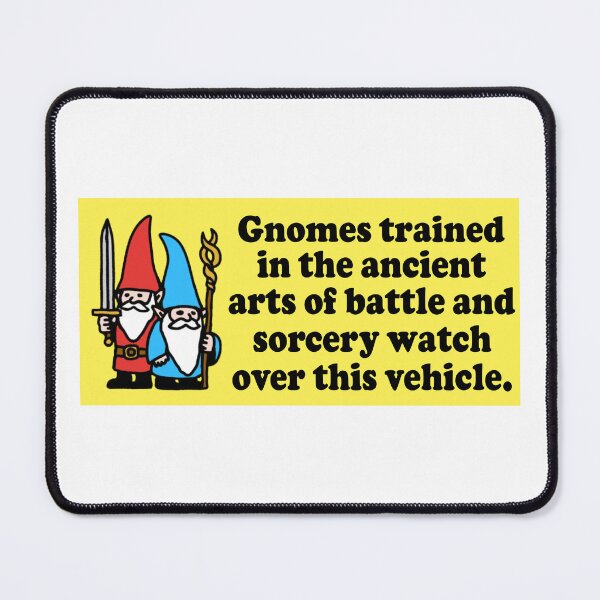 Item preview, gnomes trained in the ancient arts of battle and sorcery watch over this vehicle Fantasy sorcery wizard Bumper designed and sold by Jaxym.