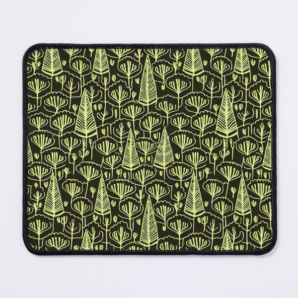 Item preview, Beautiful, winter, dense forest/ black background and yellow. designed and sold by My-fake-places.