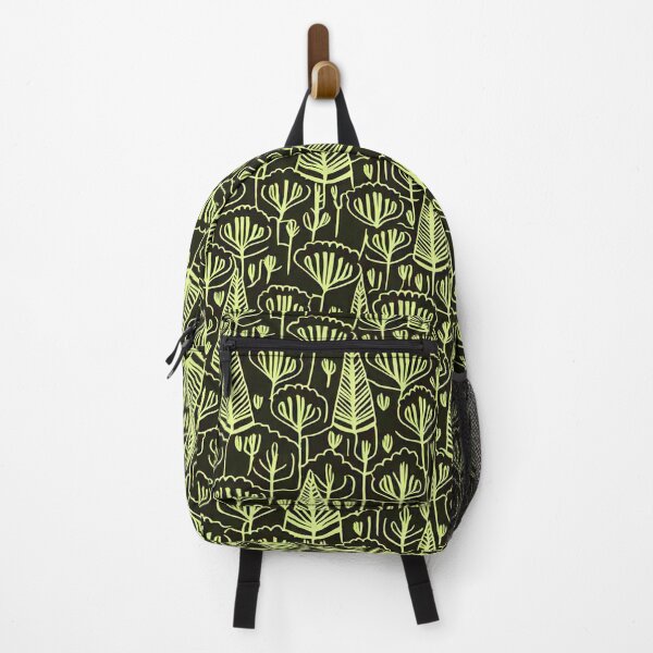 Item preview, Beautiful, winter, dense forest/ black background and yellow. designed and sold by My-fake-places.
