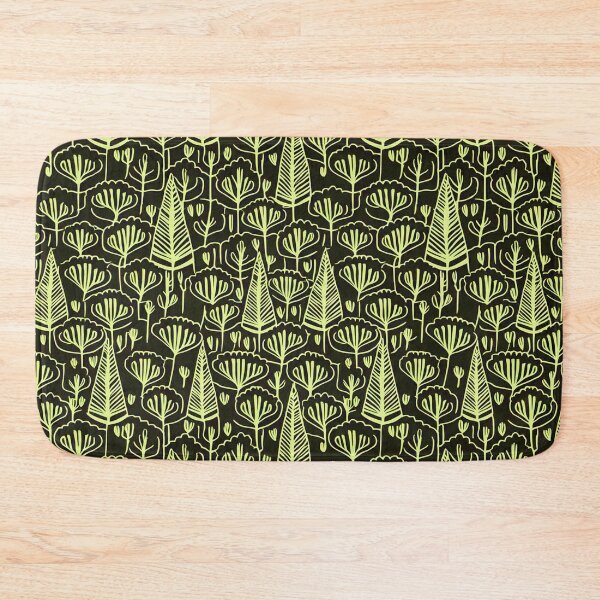 Item preview, Beautiful, winter, dense forest/ black background and yellow. designed and sold by My-fake-places.