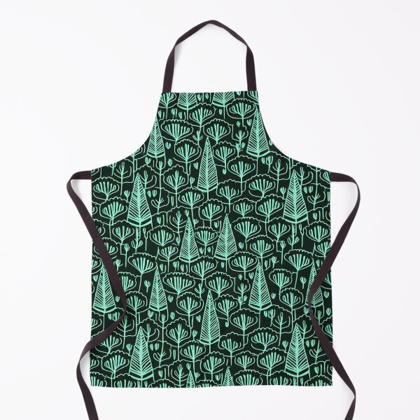 Item preview, Beautiful, winter, dense forest/ black background and turquoise. designed and sold by My-fake-places.