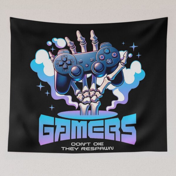 Item preview, Gammers don't die - they respawn designed and sold by LuizSilva1983.