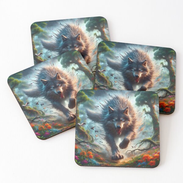 Item preview, Wolf Attacking designed and sold by GalleryBrisArt.