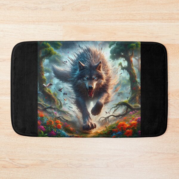 Item preview, Wolf Attacking designed and sold by GalleryBrisArt.