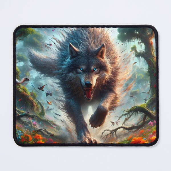 Item preview, Wolf Attacking designed and sold by GalleryBrisArt.