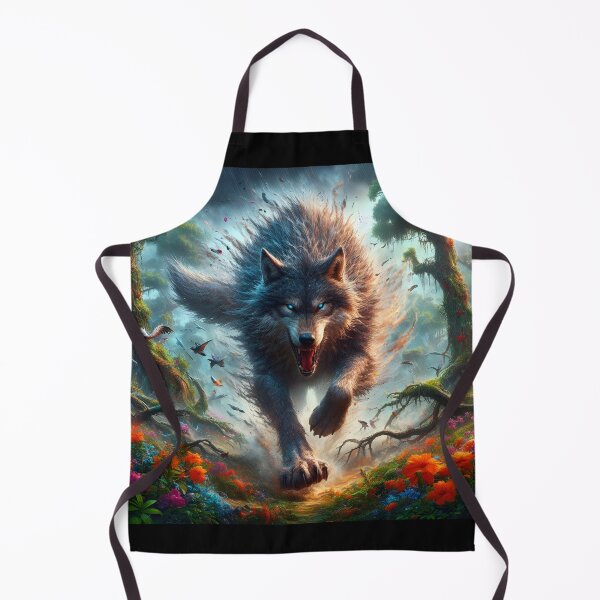 Item preview, Wolf Attacking designed and sold by GalleryBrisArt.