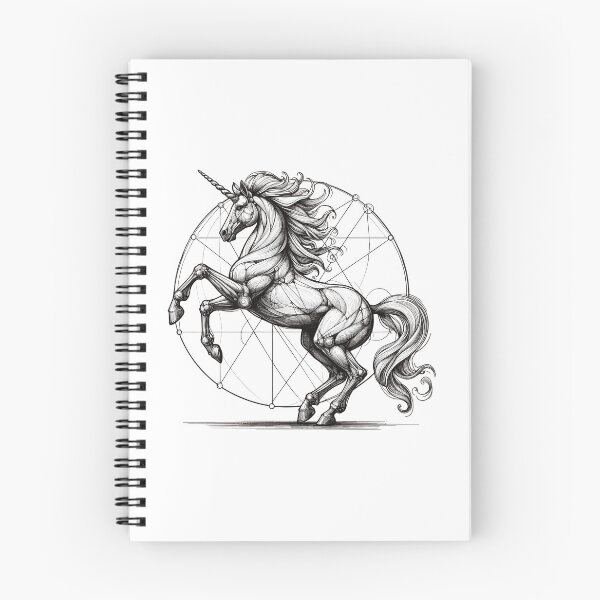 Item preview, Regalo de dibujo de boceto de unicornio de Vitruvio designed and sold by Pineapple-Tree.