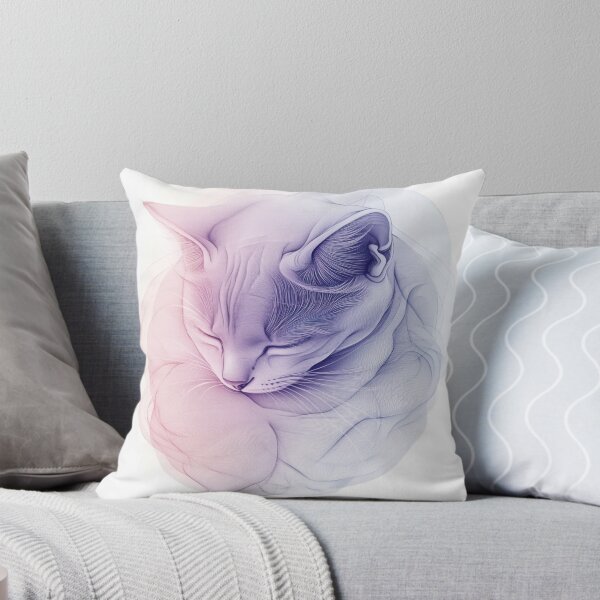 Item preview, Abstract Line Art of a Cat Curled into a Ball designed and sold by Jasava Shop.