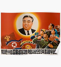 Kim Il-Sung DPRK Nordkorea Kommunismus Kommunist Poster