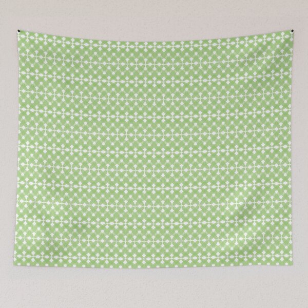 Item preview, Watercolor Sage Green Crisscross Pattern On White designed and sold by QuestingPixel.