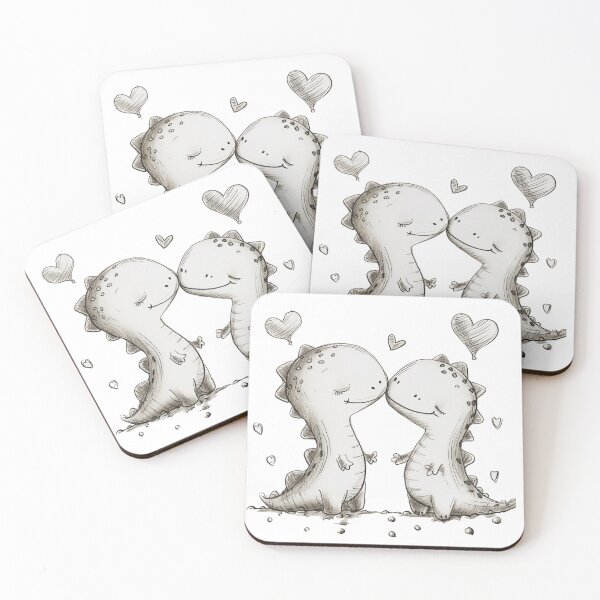 Item preview, 2 Cute Love Dragons with Hearts designed and sold by KawaiiArtStyle.
