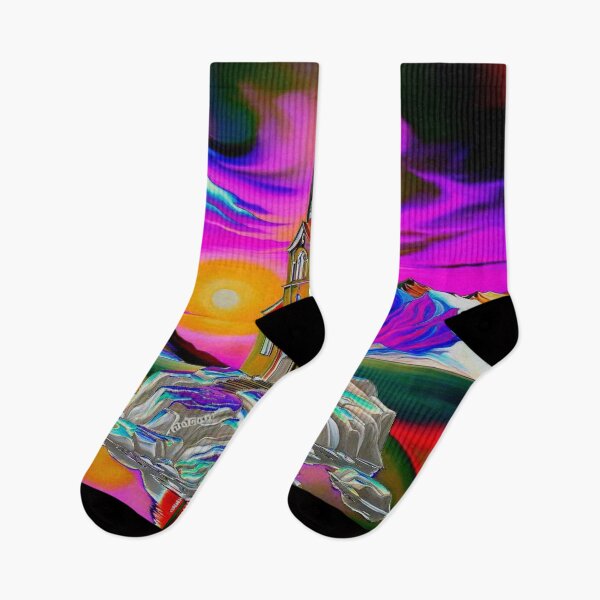 Item preview, Church in psychedelic landscape 1 designed and sold by George Hutton Hunter.