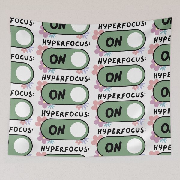 Item preview,  Relatable audhd/ adhd/ autism illustration: hyperfocus on designed and sold by NeurodiverseTea.