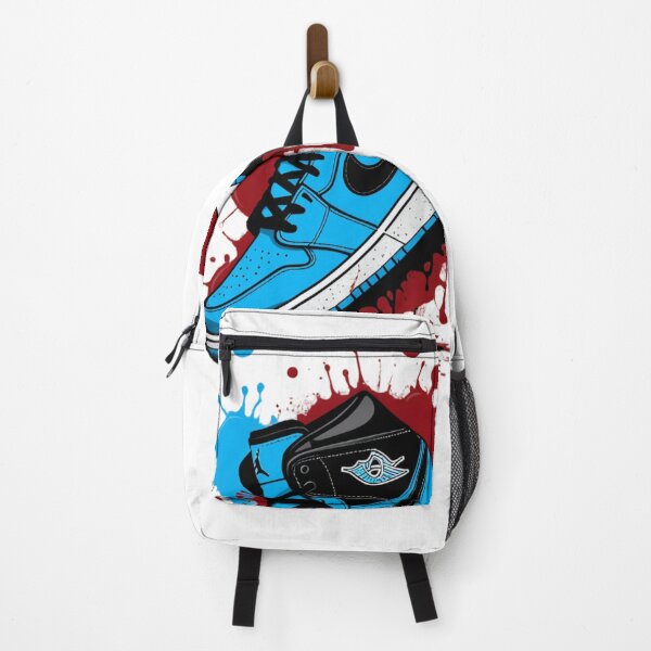 Item preview, Blue High-Top Sneaker Art with Red Splash Effect designed and sold by PRIME4YOU.