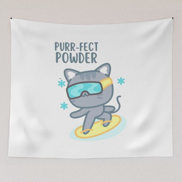 Item preview, Cat Ski: Purr-fect Powder designed and sold by musthavewords.