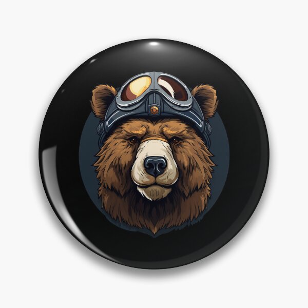 Item preview, Bear With Helmet Bear Portrait designed and sold by titanosdesign.