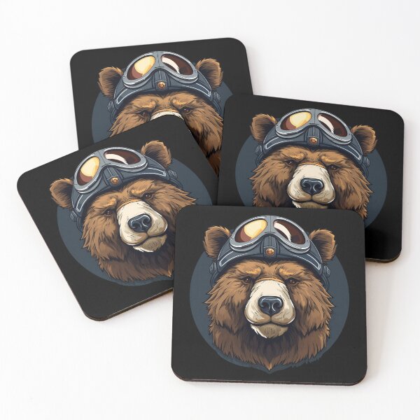 Item preview, Bear With Helmet Bear Portrait designed and sold by titanosdesign.