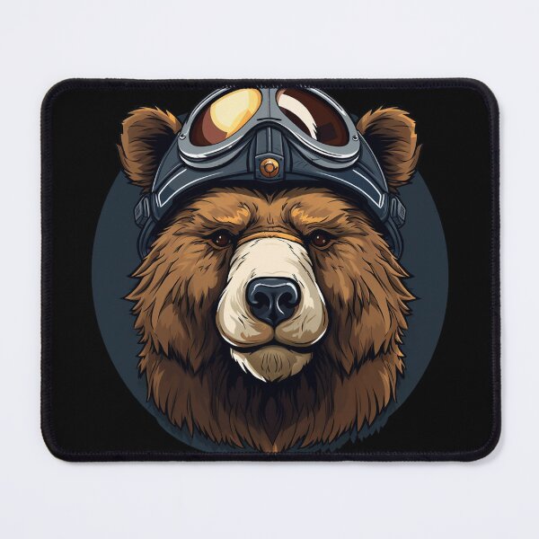 Item preview, Bear With Helmet Bear Portrait designed and sold by titanosdesign.