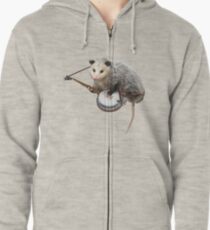 Opossum spielt Banjo Kapuzenjacke