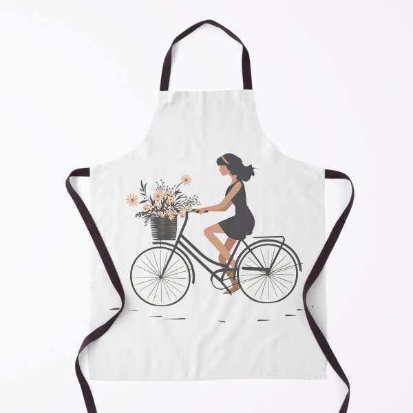 Item preview, Spring Ride - Woman on Bicycle with Flowers designed and sold by Antoni Bouless.
