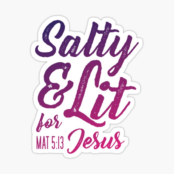 Item preview, Salty and Lit for Christ - Pink Gradient designed and sold by FalconArt.