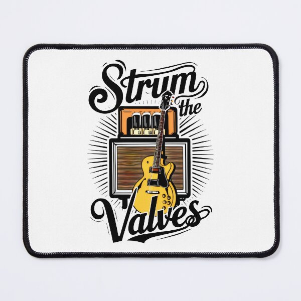 Item preview, Strum the Valves: Vintage Guitar Symphony in Black, Yellow, and White designed and sold by SplashTastic.